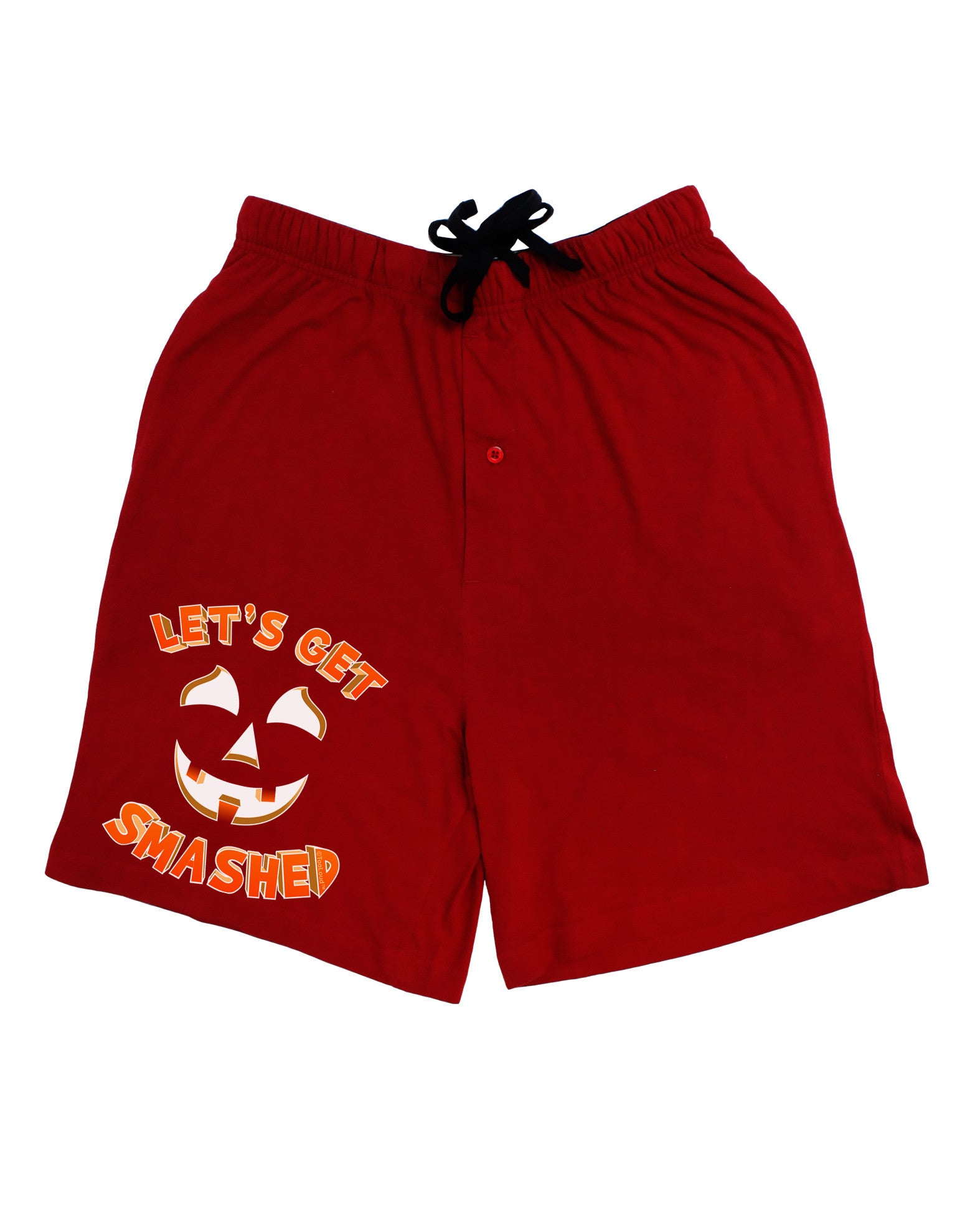 Let's Get Smashed Pumpkin Adult Lounge Shorts by TooLoud-Lounge Shorts-TooLoud-Red-Small-Davson Sales