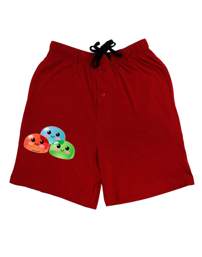 Cute RPG Slime - Trio Adult Lounge Shorts - Red or Black by TooLoud-Lounge Shorts-TooLoud-Black-Small-Davson Sales