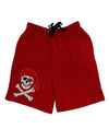 Pirate Skull Adult Lounge Shorts-Lounge Shorts-TooLoud-Red-Small-Davson Sales