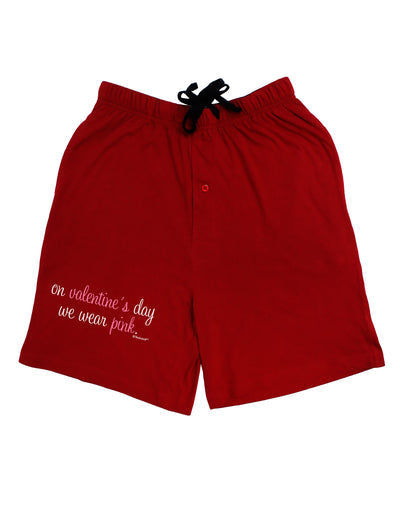 On Valentine's Day We Wear Pink Adult Lounge Shorts - Red or Black by TooLoud-Lounge Shorts-TooLoud-Black-Small-Davson Sales