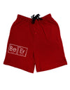 Be Er - Periodic Table of Elements Adult Lounge Shorts - Red or Black by TooLoud-Lounge Shorts-TooLoud-Black-Small-Davson Sales