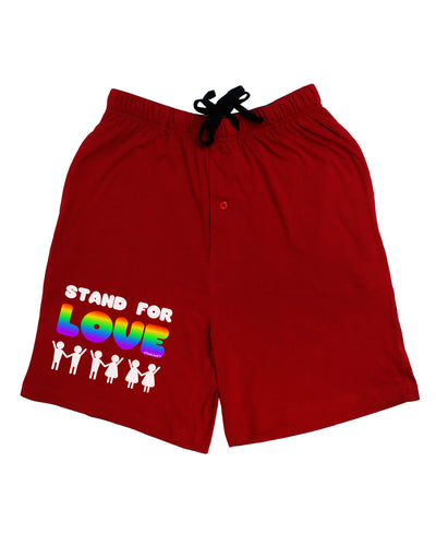 Stand For Love Rainbow Adult Lounge Shorts-Lounge Shorts-TooLoud-Red-Small-Davson Sales