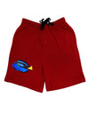 Blue Tang Fish Adult Lounge Shorts-Lounge Shorts-TooLoud-Red-Small-Davson Sales