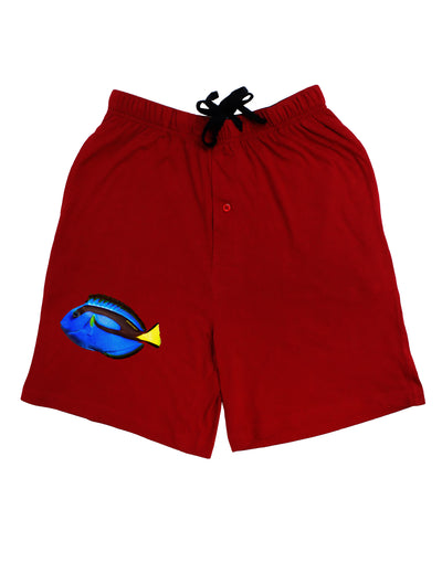 Blue Tang Fish Adult Lounge Shorts-Lounge Shorts-TooLoud-Red-Small-Davson Sales