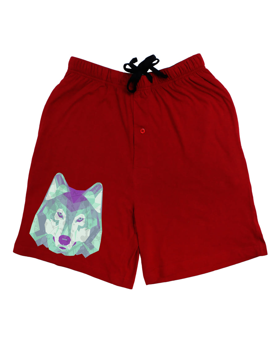 Geometric Wolf Head Adult Lounge Shorts by TooLoud-Lounge Shorts-TooLoud-Red-Small-Davson Sales