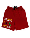 Owl Drink You Under the Table Adult Lounge Shorts-Lounge Shorts-TooLoud-Red-Small-Davson Sales