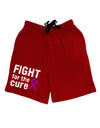 Fight for the Cure - Purple Ribbon Crohn’s Disease Adult Lounge Shorts-Lounge Shorts-TooLoud-Red-Small-Davson Sales