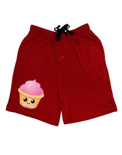 Cute Cupcake Design #2 Adult Lounge Shorts - Red or Black by TooLoud-Lounge Shorts-TooLoud-Black-Small-Davson Sales