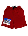 Bighorn Ram Text Adult Lounge Shorts-Lounge Shorts-TooLoud-Red-Small-Davson Sales