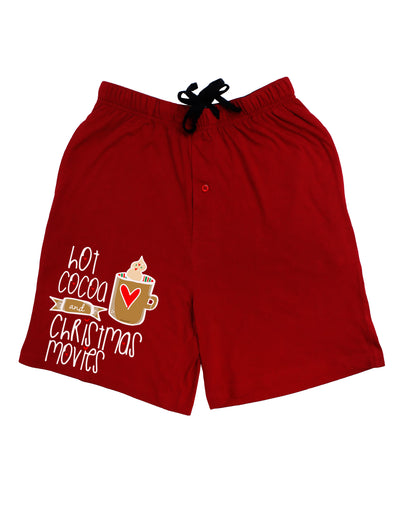 Hot Cocoa and Christmas Movies Dark Adult Lounge Shorts-Lounge Shorts-TooLoud-Red-Small-Davson Sales