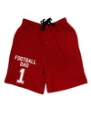 Football Dad Jersey Adult Lounge Shorts by TooLoud-Lounge Shorts-TooLoud-Black-Small-Davson Sales