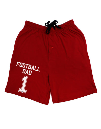 Football Dad Jersey Adult Lounge Shorts by TooLoud-Lounge Shorts-TooLoud-Black-Small-Davson Sales