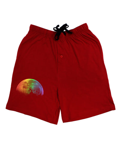 Rainbow Moon Adult Lounge Shorts-Lounge Shorts-TooLoud-Red-Small-Davson Sales