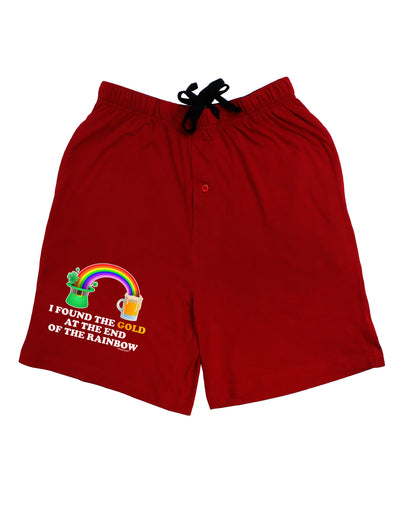 End Of The Rainbow Text Adult Lounge Shorts-Lounge Shorts-TooLoud-Red-Small-Davson Sales