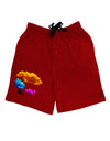 CMYK Clouds Adult Lounge Shorts-Lounge Shorts-TooLoud-Red-Small-Davson Sales