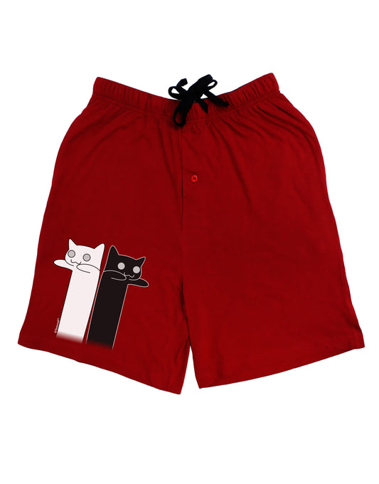 Longcat and Tacgnol - Internet Humor Adult Lounge Shorts - Red or Black by TooLoud-Lounge Shorts-TooLoud-Black-Small-Davson Sales