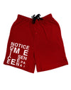 Notice Me Senpai Artistic Text Adult Lounge Shorts-Lounge Shorts-TooLoud-Red-Small-Davson Sales