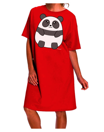 Stylish and Comfortable Panda Bear Adult Night Shirt Dress by TooLoud-Night Shirt-TooLoud-Red-One-Size-Davson Sales