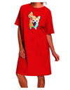 Stylish and Playful Pomeranian-Inspired Adult Night Shirt Dress-Night Shirt-TooLoud-Red-One-Size-Fits-Most-Davson Sales