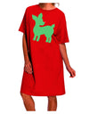 Stylish Christmas Night Shirt Dress - Festive Red and Green Rudolph Design by TooLoud-Night Shirt-TooLoud-Red-One-Size-Davson Sales