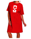 Canadian Skull Flag Adult Night Shirt Dress-Night Shirt-TooLoud-Red-One-Size-Davson Sales