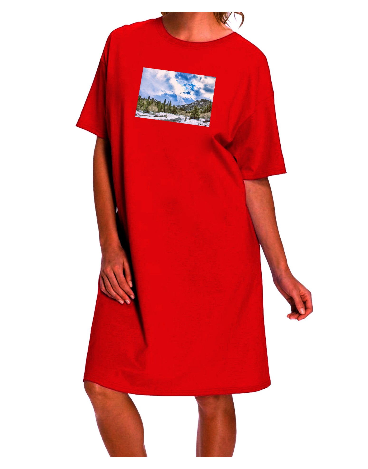 El Dora CO Adult Night Shirt Dress - A Stylish and Comfortable Choice for Nightwear-Night Shirt-TooLoud-Red-One-Size-Fits-Most-Davson Sales