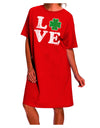 Irish Love - Distressed Adult Night Shirt Dress offered by TooLoud-Night Shirt-TooLoud-Red-One-Size-Davson Sales