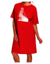 Stylish Nocturnal Attire: San Francisco Bay Bridge Adult Night Shirt Dress-Night Shirt-TooLoud-Red-One-Size-Fits-Most-Davson Sales