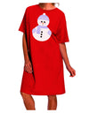 Stylish Christmas Night Shirt Dress featuring Adorable Snowman Design with Hat and Scarf-Night Shirt-TooLoud-Red-One-Size-Fits-Most-Davson Sales