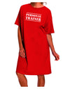 Personal Trainer Military Text Dark Night Shirt Dress Red One Size To