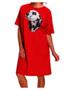 Stylish and Sophisticated Dalmatian Portrait Adult Night Shirt Dress by TooLoud-Night Shirt-TooLoud-Red-One-Size-Davson Sales