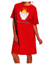 Elegant and Festive Christmas Angel Night Shirt Dress for Adults-Night Shirt-TooLoud-Red-One-Size-Fits-Most-Davson Sales