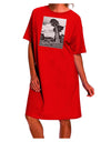 Elegant and Sophisticated Colorado Landscape Monochrome Dark Night Shirt Dress for Adults-Night Shirt-TooLoud-Red-One-Size-Fits-Most-Davson Sales