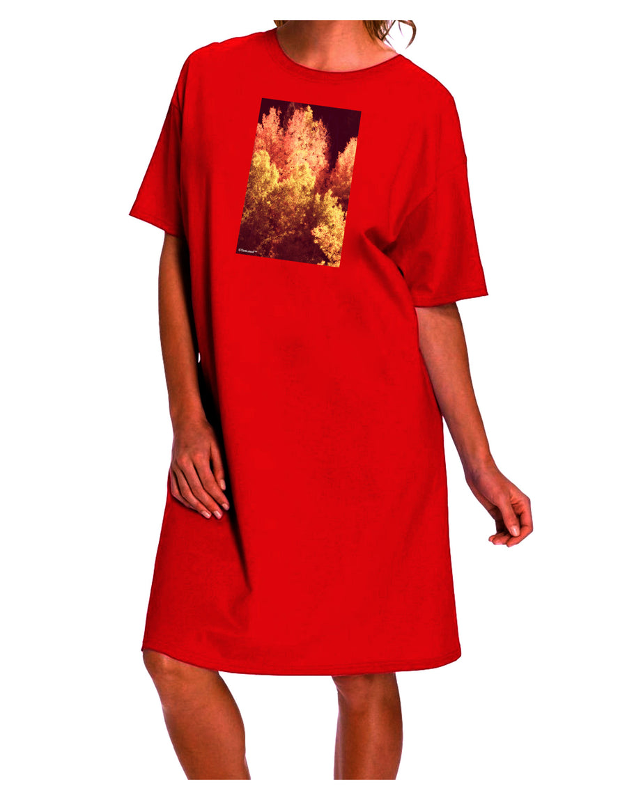 Aspen Adult Night Shirt Dress - Embrace the Autumn Season-Night Shirt-TooLoud-Red-One-Size-Fits-Most-Davson Sales