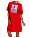 San Diego Beach Themed Adult Night Shirt Dress with Filter-Night Shirt-TooLoud-Red-One-Size-Fits-Most-Davson Sales