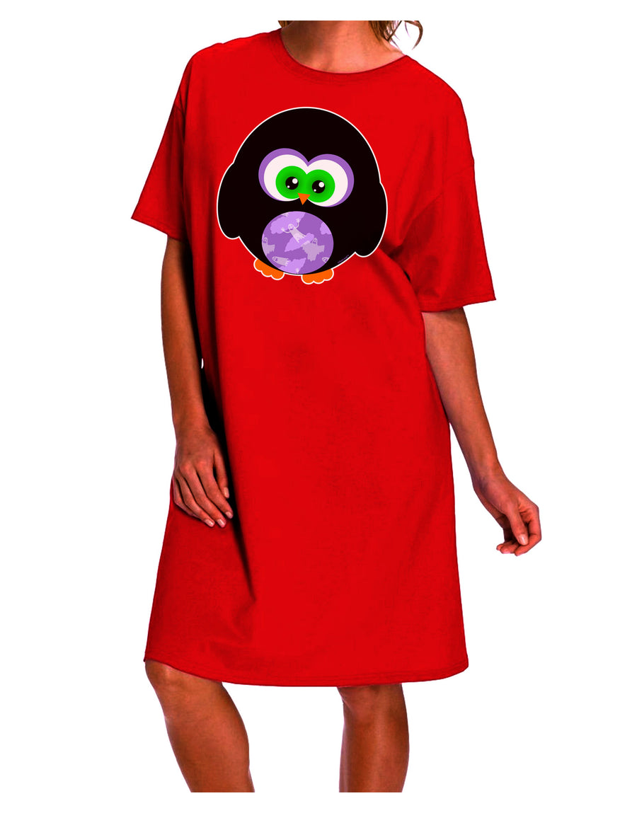 Stylish and Enchanting Owl-themed Halloween Night Shirt Dress for Adults-Night Shirt-TooLoud-Red-One-Size-Fits-Most-Davson Sales