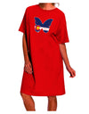 Stylish and Trendy Grunge Colorado Butterfly Flag Night Shirt Dress for Adults-Night Shirt-TooLoud-Red-One-Size-Fits-Most-Davson Sales