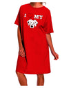 Stylish and Adorable Dalmatian Dog Adult Night Shirt Dress by TooLoud-Night Shirt-TooLoud-Red-One-Size-Davson Sales