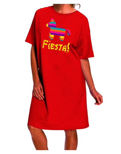 Vibrant Pinata-Inspired Design: Fiesta Adult Night Shirt Dress by TooLoud-Night Shirt-TooLoud-Red-One-Size-Davson Sales