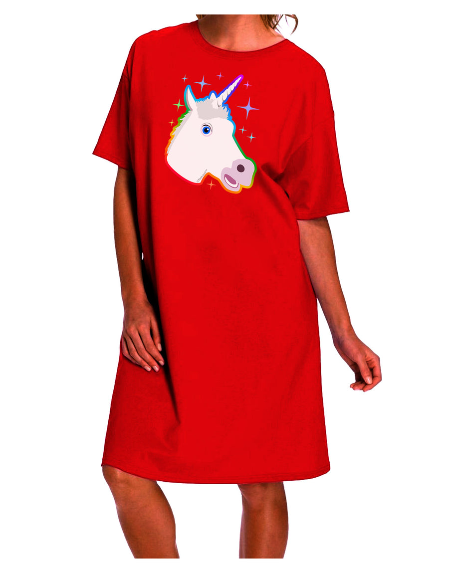 Enchanting Unicorn Night Shirt Dress with a Touch of Sparkle-Night Shirt-TooLoud-Red-One-Size-Davson Sales