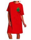 Enchanting Leprechaun-themed Adult Night Shirt Dress with Faux Pocket by TooLoud-Night Shirt-TooLoud-Red-One-Size-Davson Sales