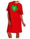 Stylish and Elegant Water Droplet Heart Green Adult Night Shirt Dress by TooLoud-Night Shirt-TooLoud-Red-One-Size-Davson Sales