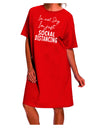Sophisticated Social Distancing Adult Night Shirt Dress-Night Shirt-TooLoud-Red-One-Size-Fits-Most-Davson Sales
