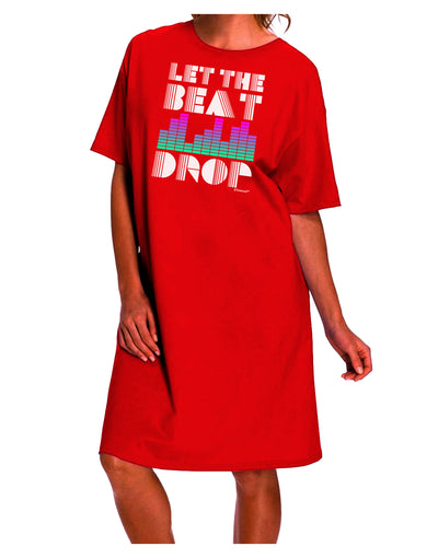 Introducing the Exquisite Let the Beat Drop Design Adult Night Shirt Dress by TooLoud-Night Shirt-TooLoud-Red-One-Size-Davson Sales