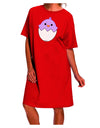 Stylish and Charming Purple Adult Night Shirt Dress featuring a Cute Hatching Chick by TooLoud-Night Shirt-TooLoud-Red-One-Size-Davson Sales