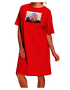 Sophisticated and Chic Chicago Abstract Dark Night Shirt Dress for Adults-Night Shirt-TooLoud-Red-One-Size-Fits-Most-Davson Sales