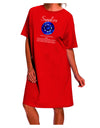 Elegant Sapphire Adult Night Shirt Dress with Birthstone Accent-Night Shirt-TooLoud-Red-One-Size-Fits-Most-Davson Sales