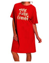 One Lucky Grandpa Shamrock Dark Dark Night Shirt Dress Red One Size To