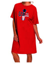 Stylish and Comfortable USA Bobsled Adult Night Shirt Dress by TooLoud-Night Shirt-TooLoud-Red-One-Size-Davson Sales