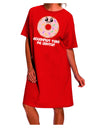 TooLoud presents the Doughnut Take Me Lightly Adult Night Shirt Dress - A Must-Have for Doughnut Enthusiasts-Night Shirt-TooLoud-Red-One-Size-Davson Sales